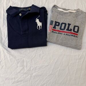 Polo by Ralph Lauren Blue and Gray Polos Classic Sportswear